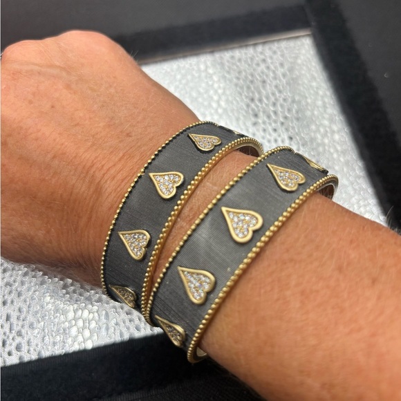 Gold and Black Heat Adjustable Bangles. 98.00 Each - Picture 3 of 4